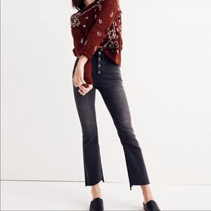 Madewell Cali Demi-Boot Jeans Asymmetrical Hem